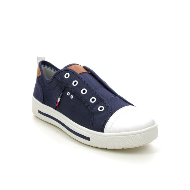Jana Mustang Wide Navy Womens trainers 24660-20-805