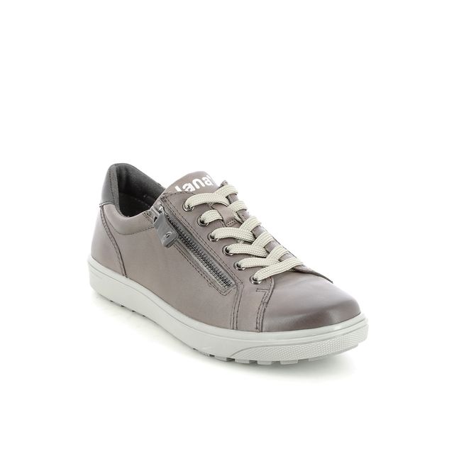 Jana Sitanes Wide Grey Womens lacing shoes 23611-27-204