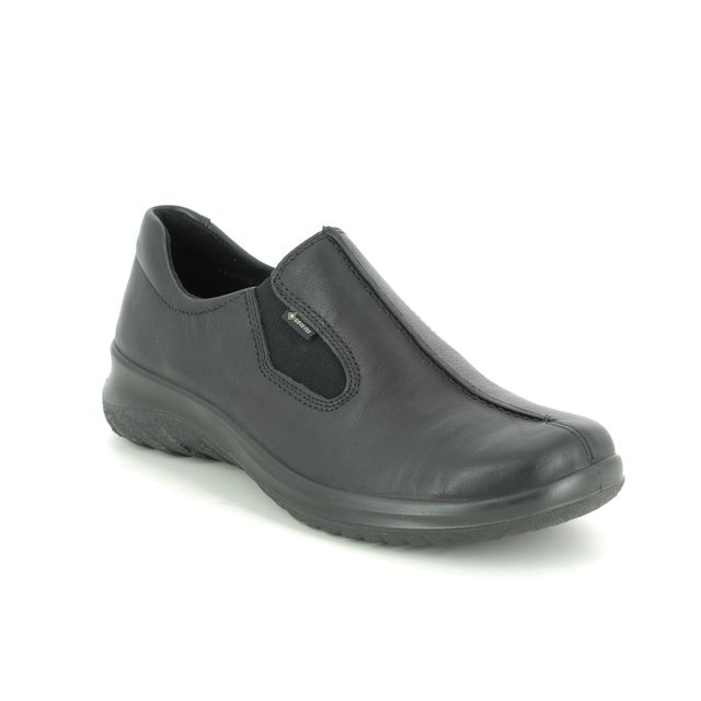 Legero Comfort Slip On Shoes - Black leather - 2009568/0100 SOFT SHOE GTX
