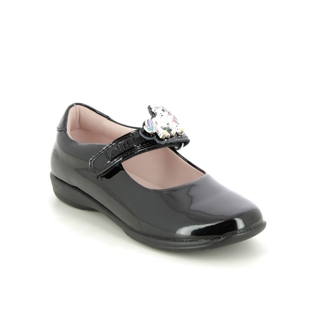 Lelli Kelly Bella Unicorn E Black patent Kids Girls shoes LK8123-DB01