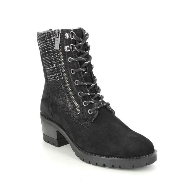 Lotus Lace Up Boots - Black leather - ULB265/31 OKLAHOMA CRAVE
