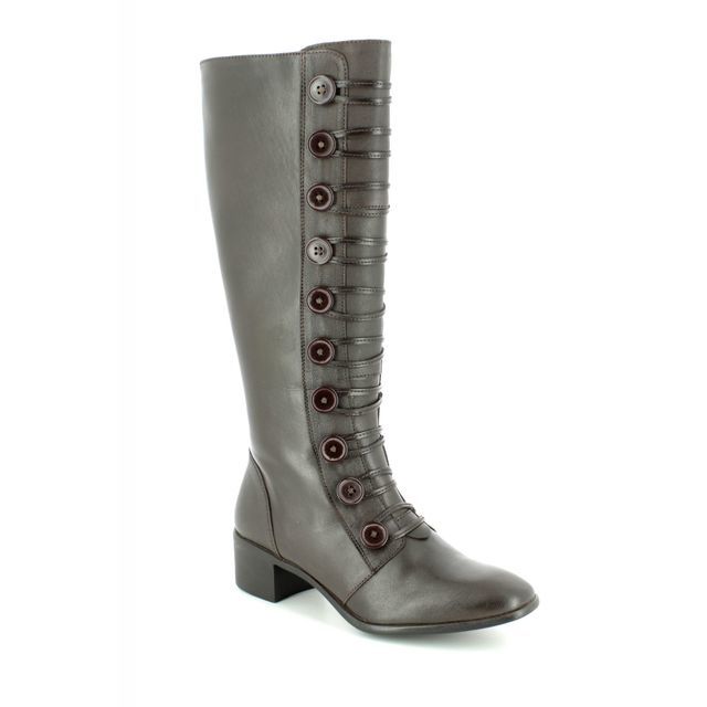 Lotus Spindle Brown leather knee-high boots