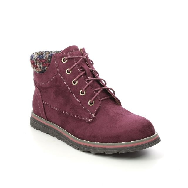 Lotus Sycamore Bordeaux Womens Lace Up Boots