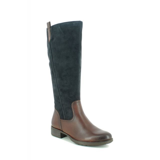 Marco Tozzi Filago Brown Navy Womens knee-high boots 25504-23-890