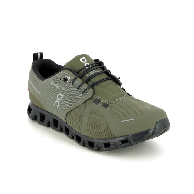 On Running Cloud 5 Tex M Olive Green Mens trainers 5998840-
