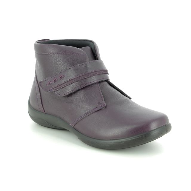 Padders Harmony Ee-eee Purple Leather Womens Ankle Boots 543-95