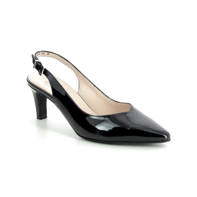 Peter Kaiser Medana Navy patent Womens Slingback Shoes 66503-523