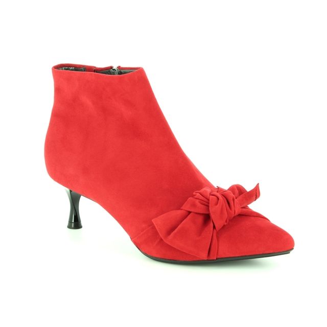 Peter Kaiser Qence Red suede Womens ankle boots 09229-135