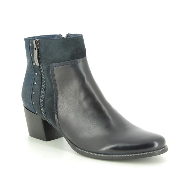 Regarde le Ciel Isabel 65 Navy Leather Womens Ankle Boots 4610-70
