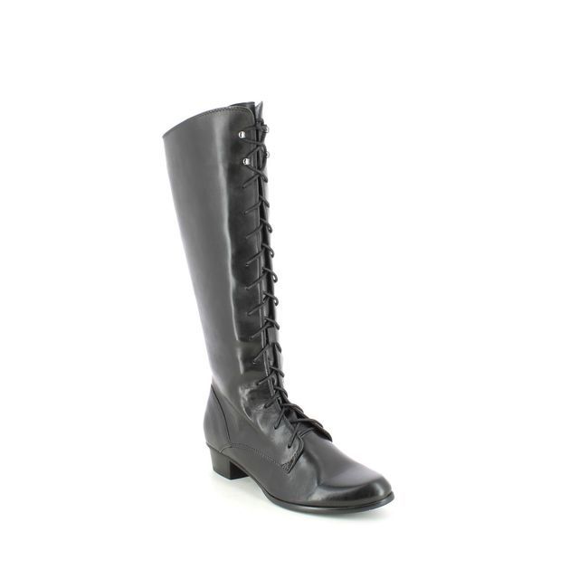 Regarde le Ciel Knee-high Boots - Black leather - 0124/003 STEFANY 124 LAC