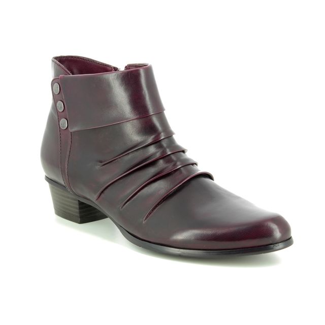 Regarde le Ciel Stefany 278 Wine leather Womens ankle boots 8008-81