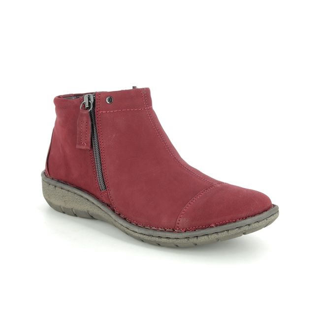 Begg Exclusive Frida 37572-80 Red leather Ankle Boots