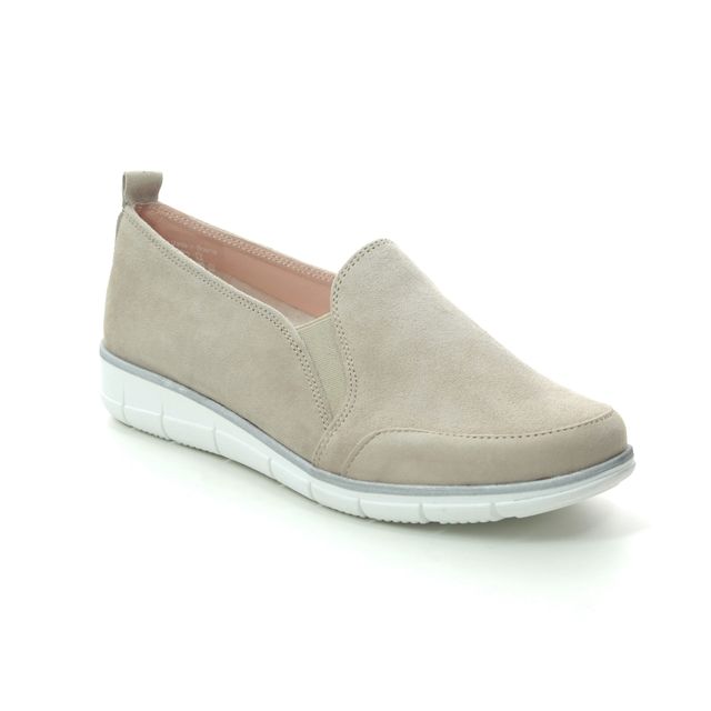 Relaxshoe Comfort Slip On Shoes - Light Taupe suede - 516007/50 NAOMI  SLIP