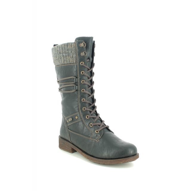 Remonte D8077-02 Androla Tex Black Womens Mid Calf Boots
