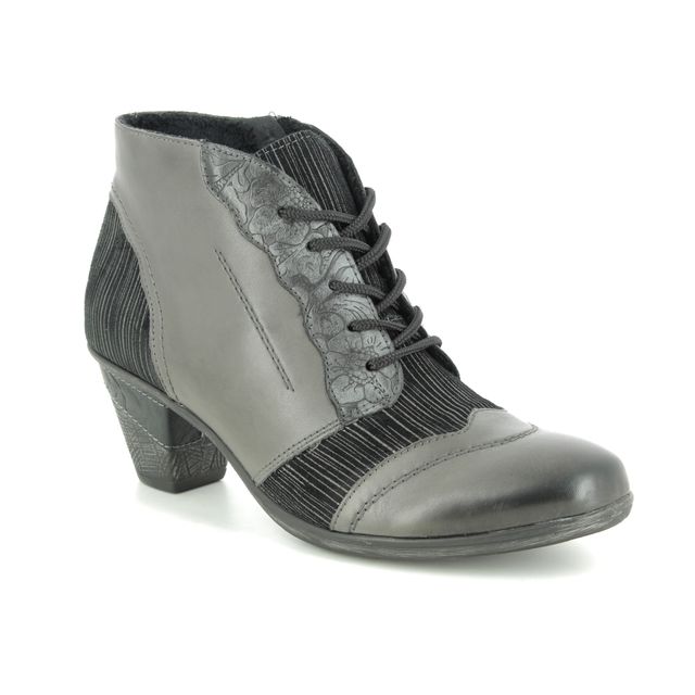 Remonte Lace Up Boots - Black Multi Leather - D8789-40 ANNITELF