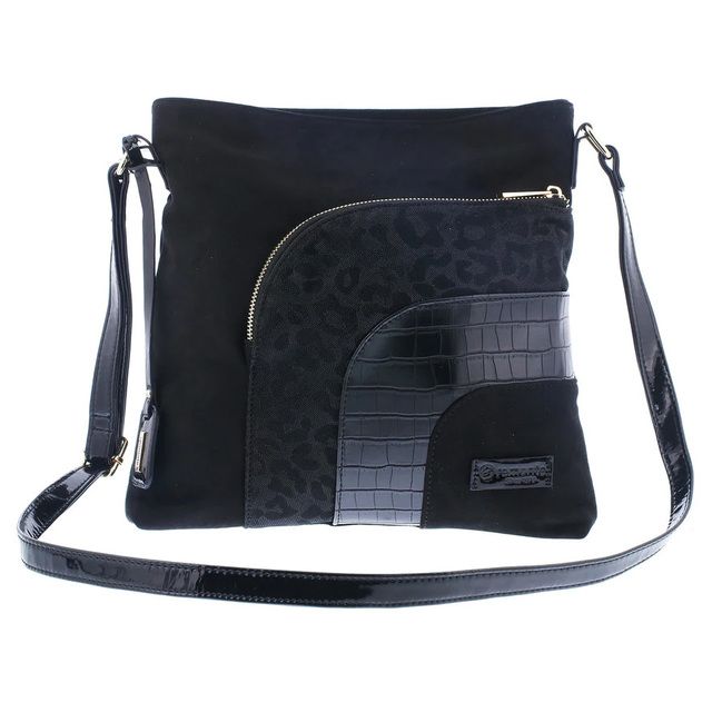 Remonte Q0705-02 Cross Croc Black Womens handbag