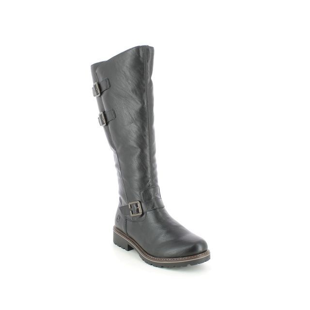 Remonte R6590-01 Indah Shearling Black Womens knee-high boots