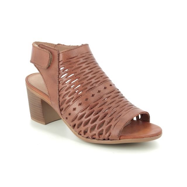 Remonte Heeled Sandals - Tan Leather - D2170-24 KAYLIN CROSS