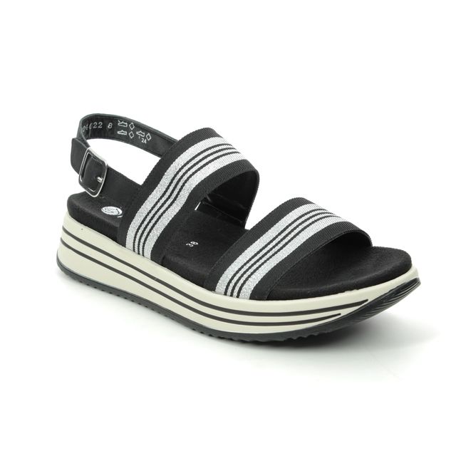 Remonte Comfortable Sandals - Black-Silver - R2950-02 LENIA