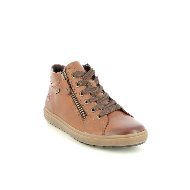 Remonte Sitabu Tex D4471-24 Tan Leather Lace Up Boots