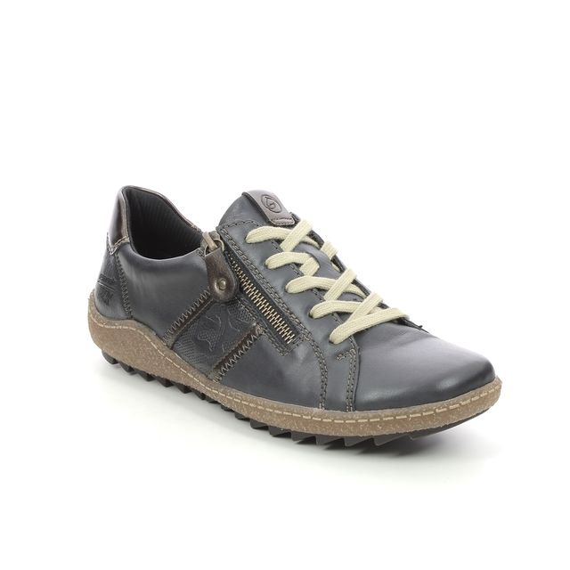 Remonte Lacing Shoes - Navy Leather - R4706-14 ZIGSPO TEX 15