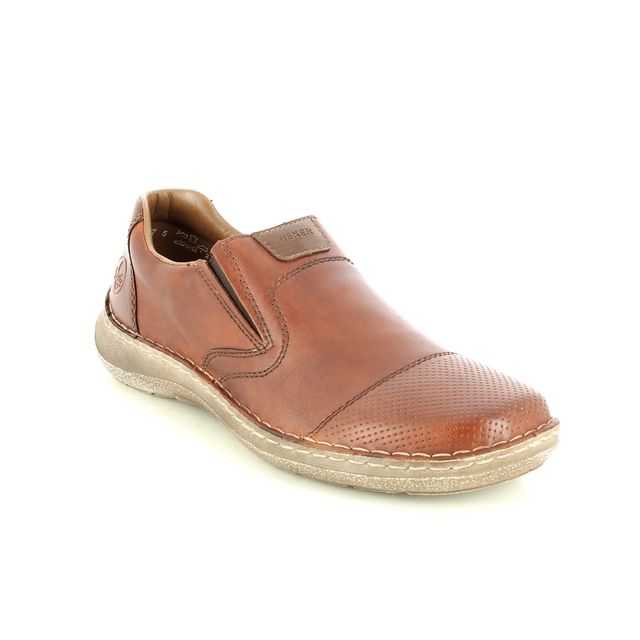 Rieker 03056-24 Tan Leather Slip-on Shoes