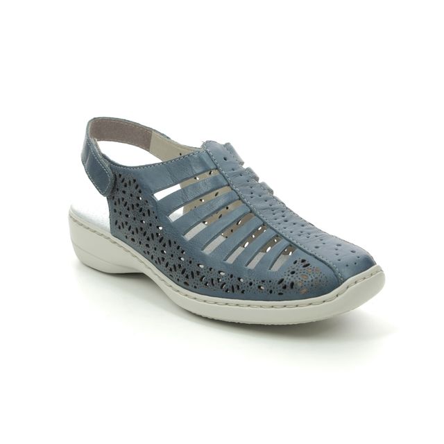 Rieker 41355-12 Denim blue Closed Toe Sandals
