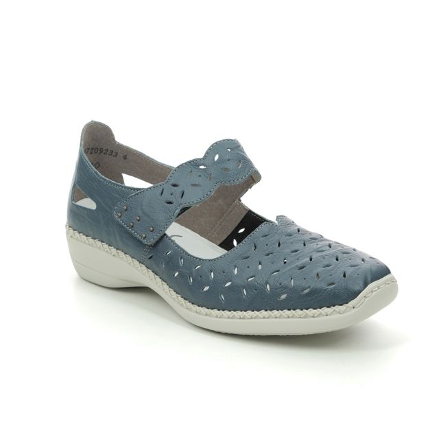 Rieker 41377-12 Denim blue Womens Mary Jane Shoes