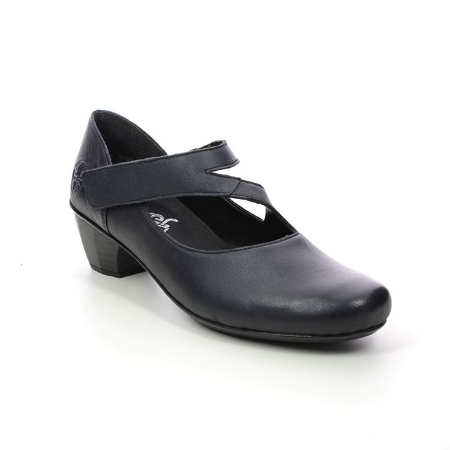 Rieker Mary Jane Shoes - Navy Leather - 41793-14 SARMILL