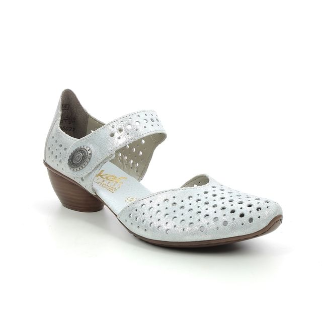 Rieker Comfort Slip On Shoes - Silver - 43766-90 MIRPERTO