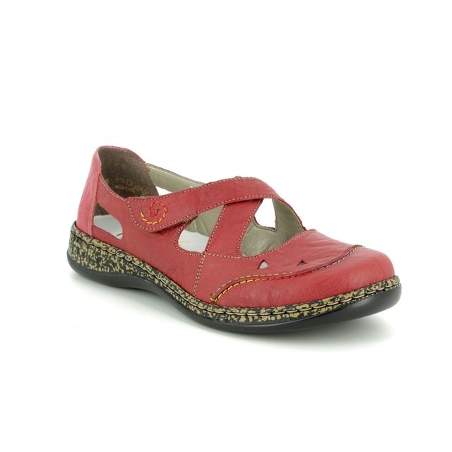 Rieker Mary Jane Shoes - Red - 46335-33 DAISBACK