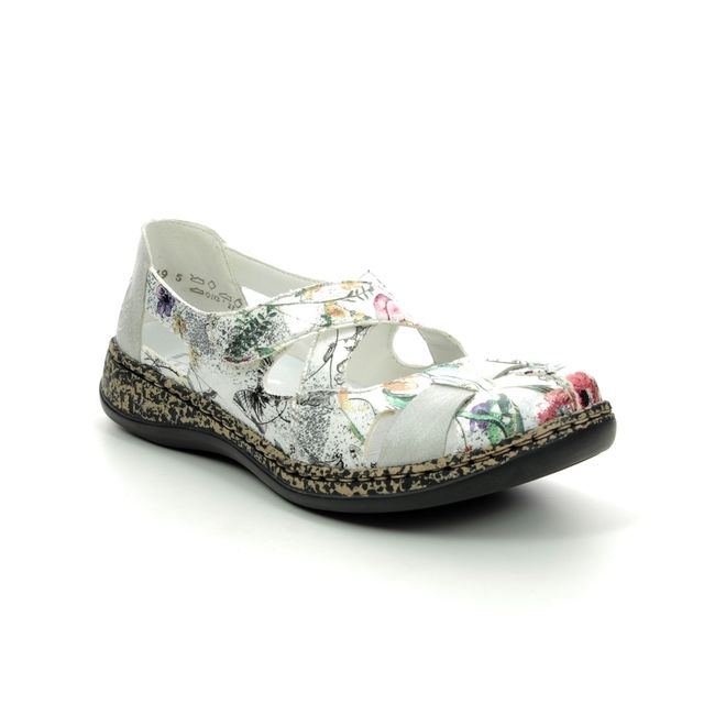 Rieker Mary Jane Shoes - Floral print - 463H6-90 DAISFLORA