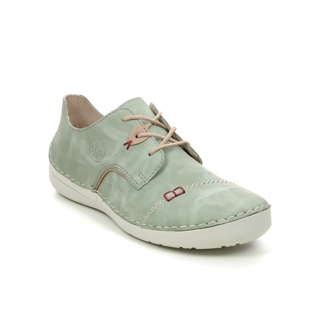 Rieker Lacing Shoes - Mint green - 52528-52 FUNZI
