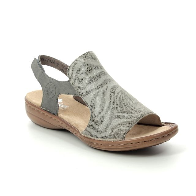 Rieker Comfortable Sandals - Zebra print - 60840-42 REGIKO