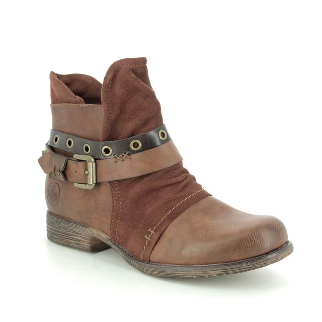 Rieker 90268-22 Tan ankle boots