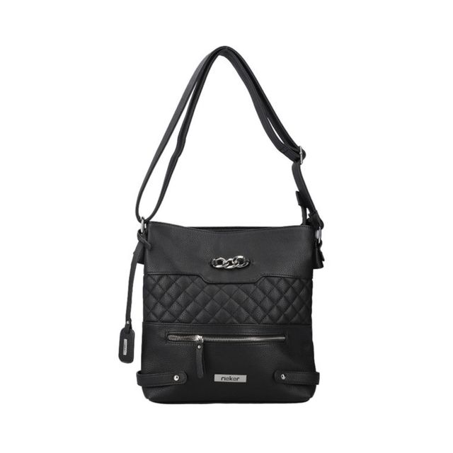 Rieker Handbag - Black - H1072-01 CROSS QUILT