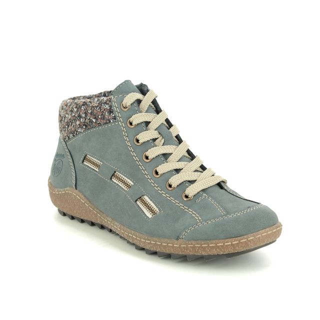 Rieker L7543-14 Denim blue Womens Lace Up Boots