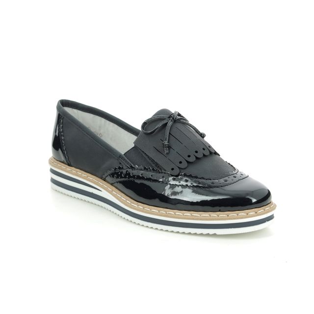 Rieker N0273-14 Navy patent Womens loafers