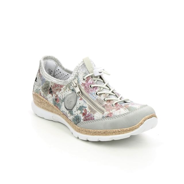 Rieker N42V1-40 Floral print Womens lacing shoes