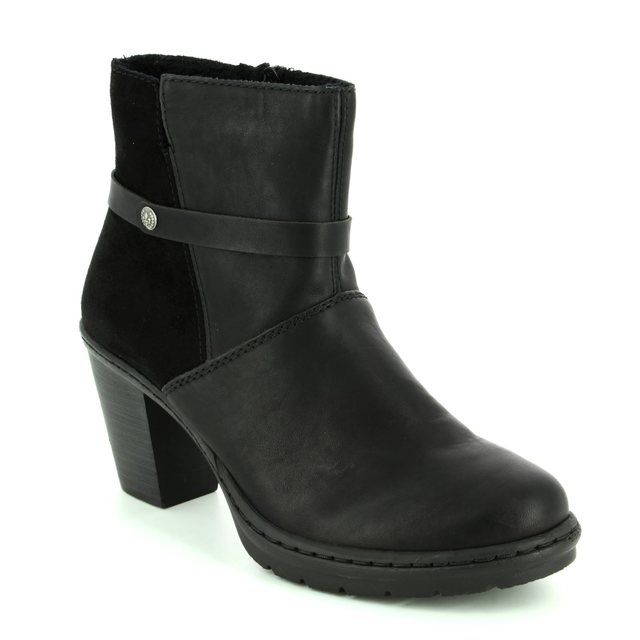 Rieker Y1551-00 Black Womens ankle boots