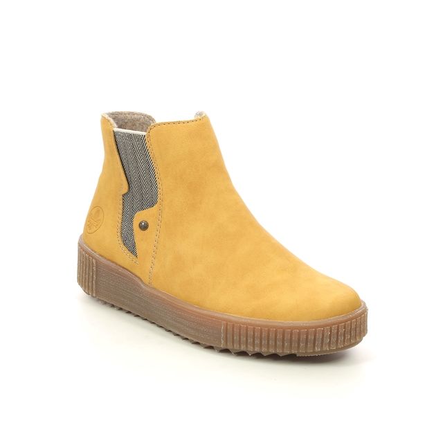 Rieker Y6461-68 Yellow Womens Chelsea Boots