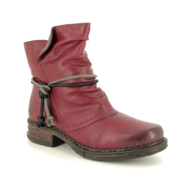 Rieker Z9961-35 Wine ankle boots
