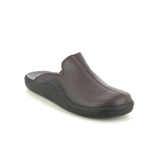 Romika Westland Mule Slippers - Brown leather - 20602/96380 MONACO MOCASSO