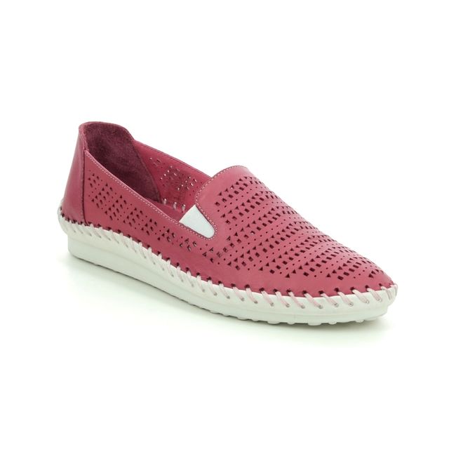 Roselli Gemma Fuchsia Leather Womens Comfort Slip On Shoes 2020-21