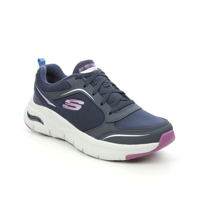 Skechers Arch Fit Stride Navy Purple Womens trainers 149413