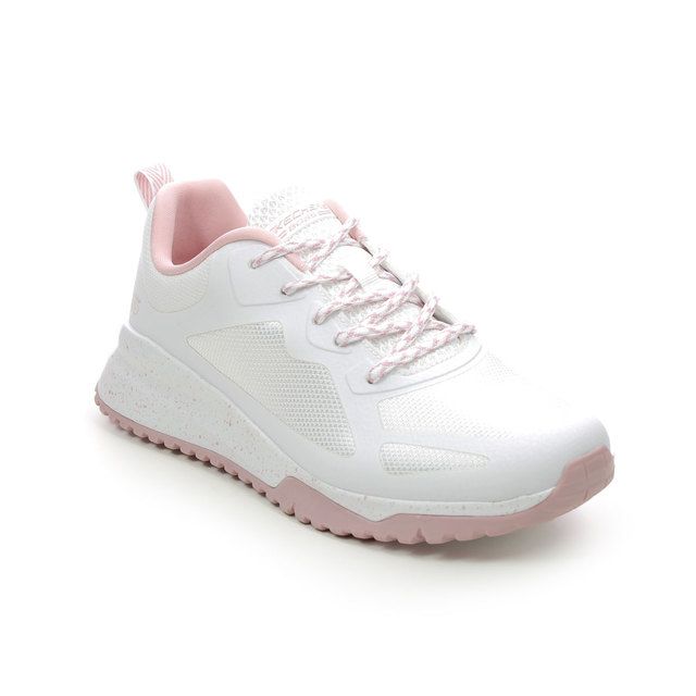 Skechers Bobs Squad 3 Star Flight White Light Pink Womens trainers 117186
