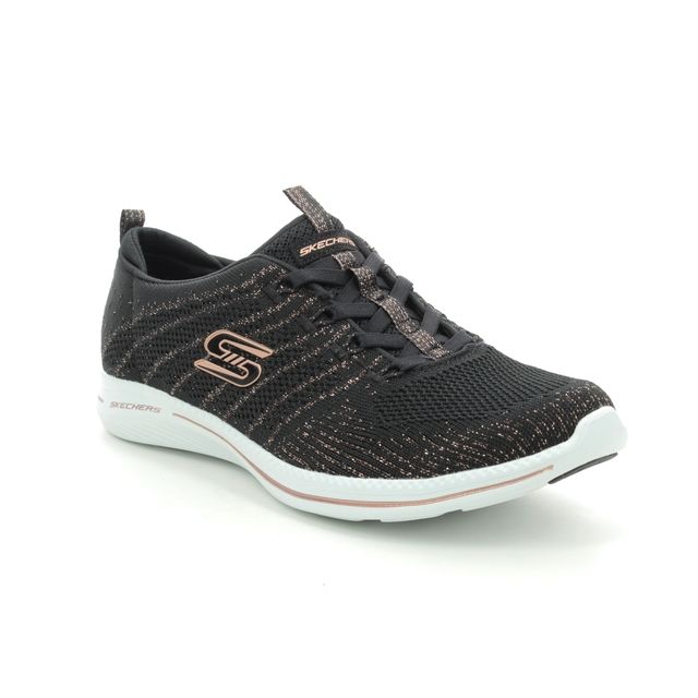 Skechers City Pro Glow 104015 Black Rose Gold trainers