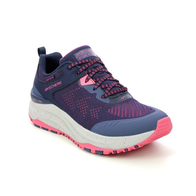 Skechers Dlux Trail Navy Pink Womens trainers 149842