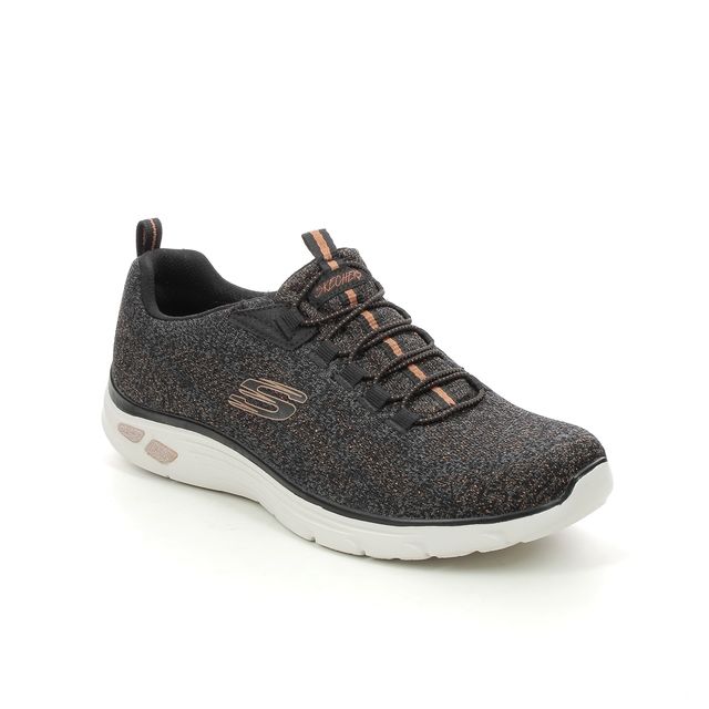 Skechers Empire D Lux Black Rose Gold Womens trainers 149273