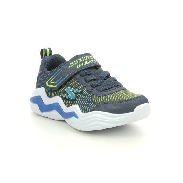Skechers Erupters 4 Navy Lime Kids trainers 400125L